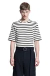Jil Sander Striped T Shirt In White