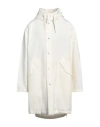 Jil Sander Off-white Drawstring Parka In 106 Eggshell