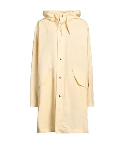 Jil Sander Man Overcoat & Trench Coat Light Yellow Size 36 Cotton In Yellow