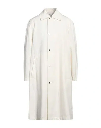 Jil Sander Man Overcoat & Trench Coat White Size 38 Cotton In White