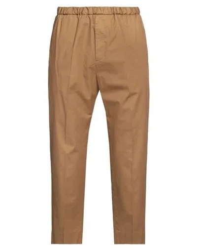 Jil Sander Man Pants Camel Size 38 Cotton In Beige