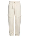 Jil Sander + Man Pants Cream Size 34 Cotton In White