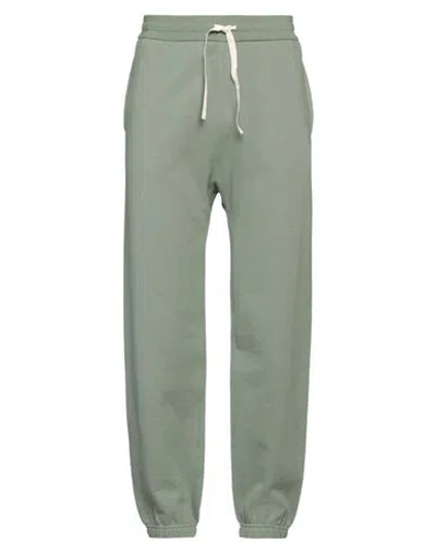 Jil Sander Brushed Cotton Joggers With Drawstring In Green