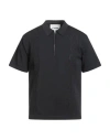 Jil Sander Man Polo Shirt Black Size 40 Cotton, Polyester In Gray