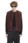 Jil Sander Man Red Vests In Burgundy