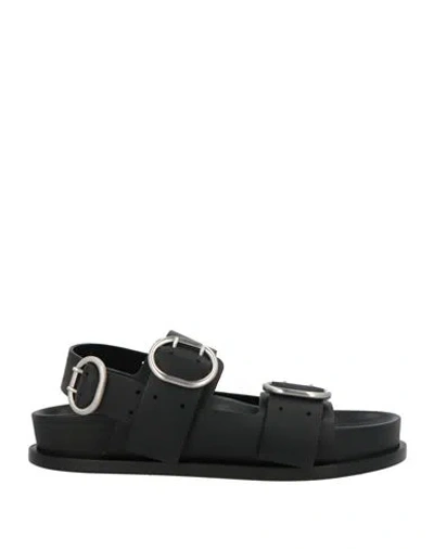 Jil Sander Man Sandals Black Size 9 Cowhide