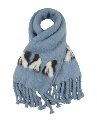 Jil Sander + Man Scarf Light Blue Size - Mohair Wool, Wool, Polyamide