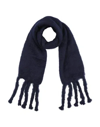 Jil Sander+ Man Scarf Midnight Blue Size - Mohair Wool, Wool, Polyamide