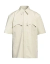 Jil Sander Man Shirt Beige Size 16 Cotton