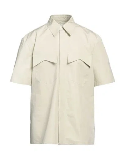 Jil Sander Man Shirt Beige Size 16 Cotton