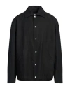 Jil Sander Black Shirt-jacket With Logo In Black