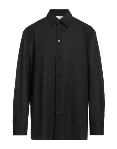 Jil Sander Man Shirt Black Size 42 Virgin Wool