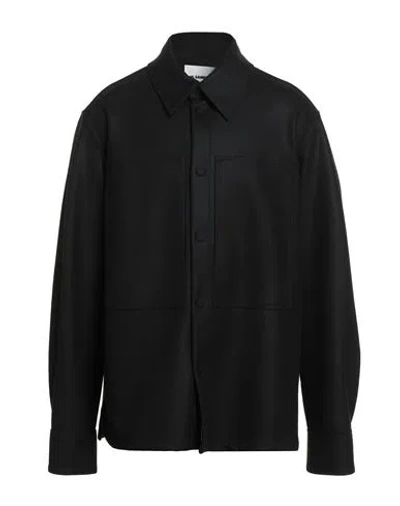 Jil Sander Man Shirt Black Size 42 Wool
