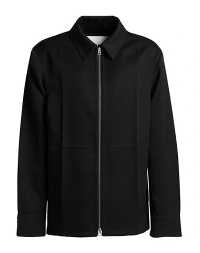 Jil Sander Man Shirt Black Size 42 Wool