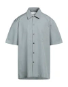 Jil Sander Man Shirt Grey Size 16 Cotton