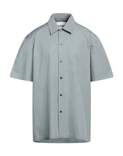 Jil Sander Man Shirt Grey Size 16 Cotton In Gray