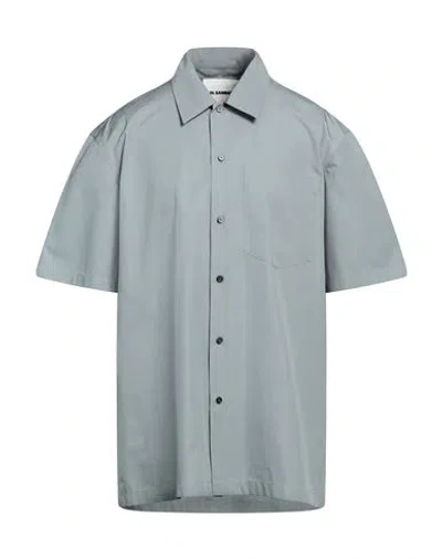 Jil Sander Man Shirt Grey Size 16 Cotton In Grey
