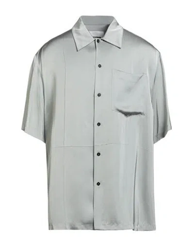 Jil Sander Man Shirt Grey Size 17 ½ Viscose In Gray