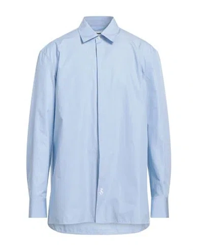 Jil Sander Man Shirt Light Blue Size 16 Cotton