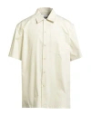 Jil Sander Man Shirt Light Green Size 15 Cotton In Neutral