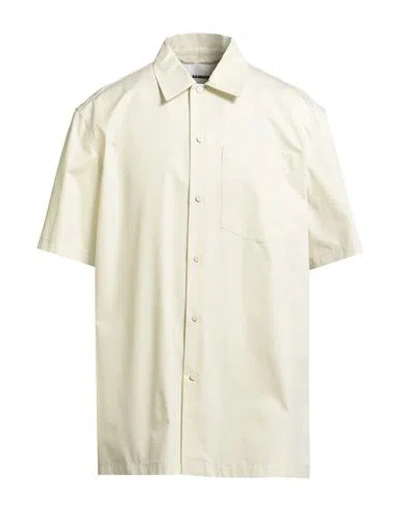 Jil Sander Man Shirt Light Green Size 15 Cotton In Neutral