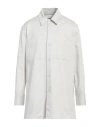 Jil Sander Man Shirt Light Grey Size 17 Cotton In Grey