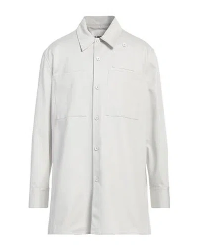 Jil Sander Man Shirt Light Grey Size 17 Cotton