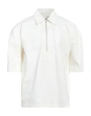 Jil Sander Man Shirt Off White Size 15 ¾ Linen, Cotton In Off White