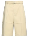 Jil Sander Man Shorts & Bermuda Shorts Beige Size 36 Wool
