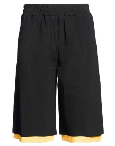 Jil Sander Man Shorts & Bermuda Shorts Black Size 34 Cotton In Blue