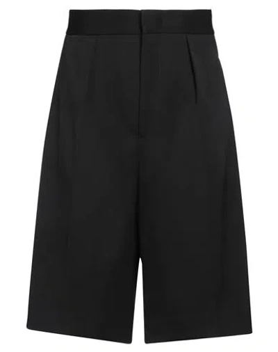 Jil Sander Man Shorts & Bermuda Shorts Black Size 34 Wool
