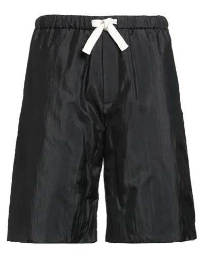 Jil Sander + Man Shorts & Bermuda Shorts Black Size 38 Polyamide, Silk