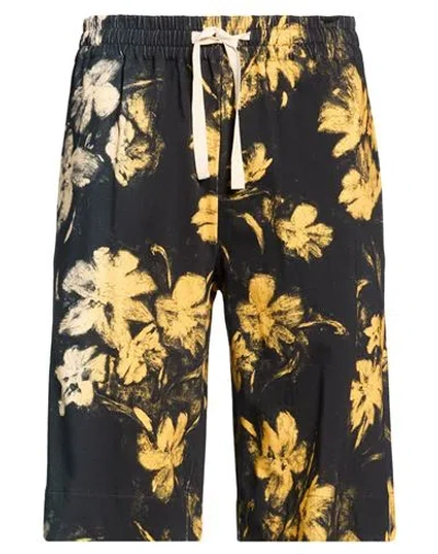 Jil Sander Man Shorts & Bermuda Shorts Black Size L Cotton In Blue