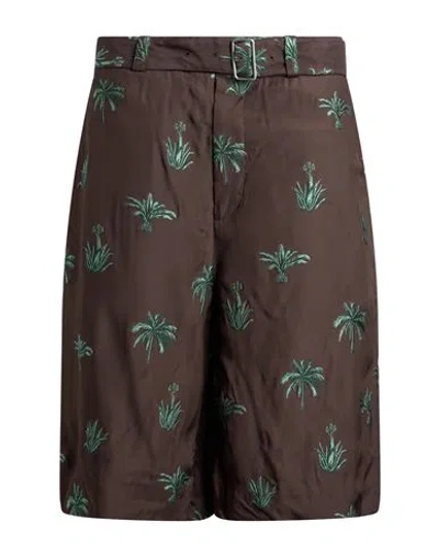 Jil Sander + Man Shorts & Bermuda Shorts Dark Brown Size 30 Polyester