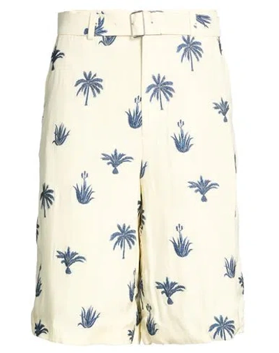 Jil Sander Man Shorts & Bermuda Shorts Ivory Size 28 Viscose, Polyester In White