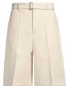 Jil Sander Man Shorts & Bermuda Shorts Ivory Size 34 Wool In White