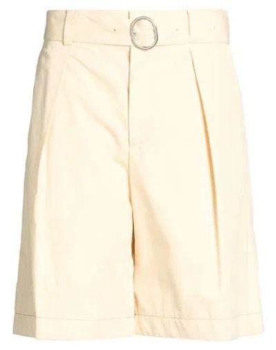 Jil Sander Man Shorts & Bermuda Shorts Pastel Yellow Size 30 Cotton, Polyester In White