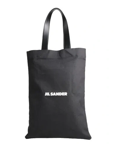 Jil Sander Man Shoulder Bag Black Size - Cotton, Linen, Cow Leather