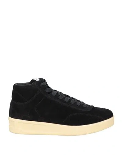 Jil Sander Man Sneakers Black Size 9 Leather