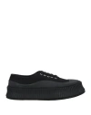 Jil Sander Leather Low-top Sneakers In Black