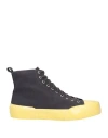 Jil Sander Man Sneakers Charcoal Size 11 Textile Fibers In Grey