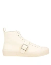 Jil Sander Man Sneakers Cream Size 8 Leather In White