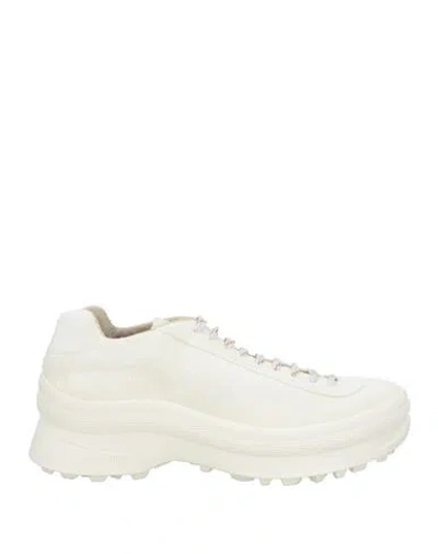 Jil Sander Man Sneakers Cream Size 9 Leather In White