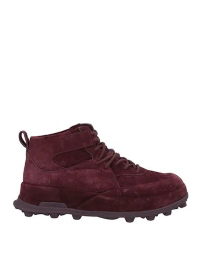 Jil Sander Man Sneakers Garnet Size 11 Leather In Red