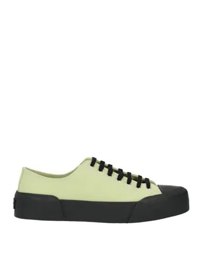 Jil Sander Man Sneakers Light Green Size 10 Textile Fibers