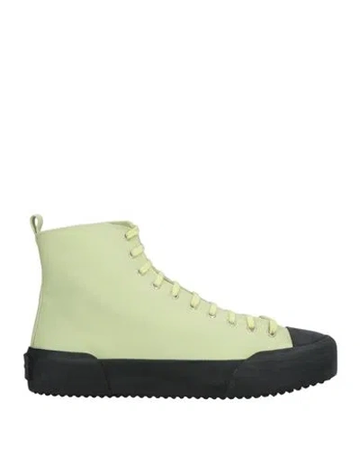 Jil Sander Man Sneakers Light Green Size 11 Textile Fibers
