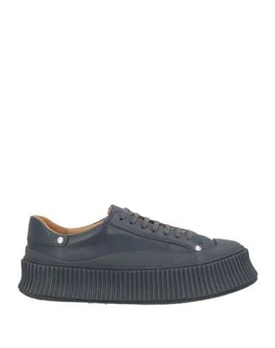 Jil Sander Man Sneakers Navy Size 8 Calfskin