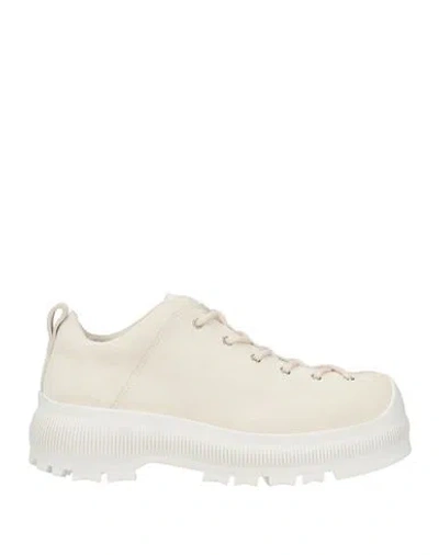 Jil Sander Man Sneakers Off White Size 9 Calfskin
