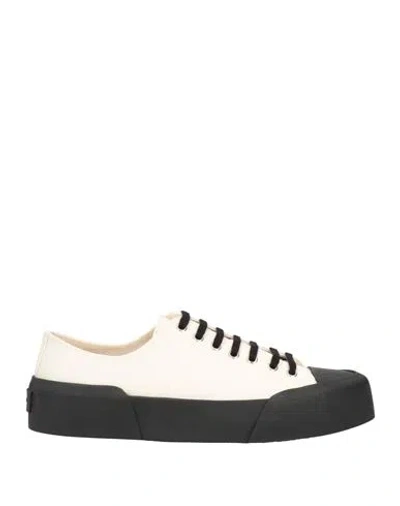 Jil Sander Man Sneaker In Canvas Bianca In White