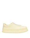 Jil Sander Man Sneakers Pastel Yellow Size 7 Textile Fibers, Rubber